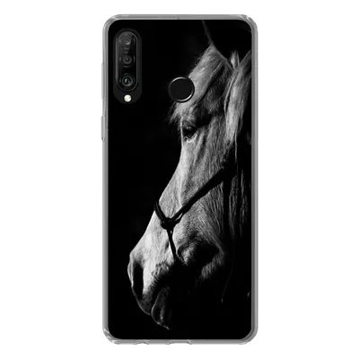 Produktbild von MuchoWow® Handyhülle Schutzhülle Hülle für Huawei P30 Lite Pferd - Halfter - Leicht Silikon Softcase Handy Hülle - Handyhülle