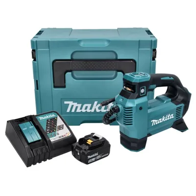 Produktbild von Makita DMP 181 RT1J Akku Kompressor 18 V 11,1 bar + 1x Akku 5,0 Ah + Ladegerät + Makpac