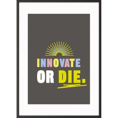 Produktbild von PAPERFLOW Wandbild "Innovate or die", A4