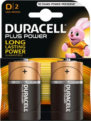 Produktbild von Duracell - PLUS POWER - MN1300 - Mono D - 1,5 Volt AlMn - 2er Blister