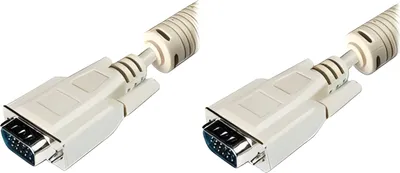 Produktbild von DIGITUS VGA-Kabel – 1,8m – 1024 x 768p 60Hz – 2x HD15 Stecker – Doppelt geschirmt – DDC2 – Kompatibel mit Beamer, Projektor, PC – Monitor-Anschlusskab