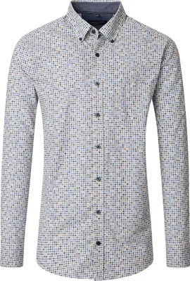 Produktbild von CASAMODA Herren Freizeithemd Langarm Button-Down Casual Braun gemustert XL