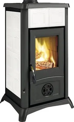 Produktbild von Kaminofen Nordica Extraflame Gemma Keramik weiß 6 kW