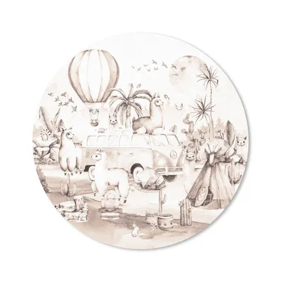 Produktbild von MuchoWow® Mauspad Mousepad Kinder - Alpaka - Tiere - Jungen - Mädchen 40x40 cm - Mousepads - Maus Mat - Pad - Mausunterlage - Schreibtisch Accessoires