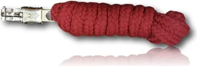 Produktbild von Führstrick mit Panikhaken für Pferd - Anbindestrick in verschiedenen stylischen Designs, Länge 2m, Farbe bordeaux