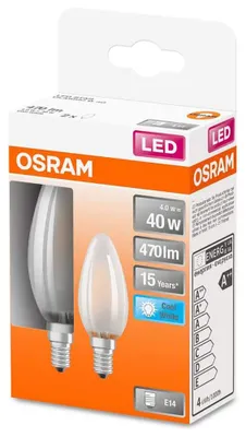 Image de Led Flamme Verre Dépoli 4w E14 Froid Boite 2 - Osram