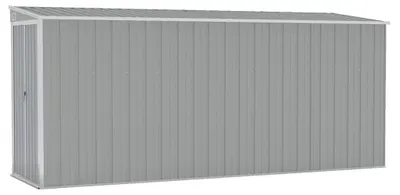 Obrázek produktu pro vidaXL Přístřešek šedý 118x382x178 cm Pozinkovaná ocel