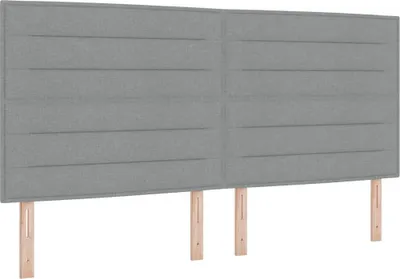 Zdjęcie produktu dla vidaXL Zagłówek jasnoszary 200 cm tkanina