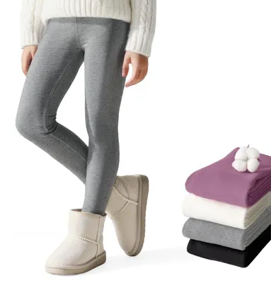 Produktbild von Thermoleggings für Mädchen – Warm und bequem – Grau – Größe 5-13 Jahre