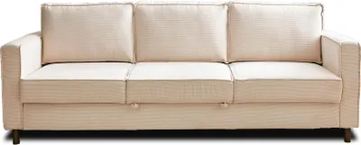 Image de Lisa Design Jake - canapé 3 places - convertible - en velours côtelé , Beige