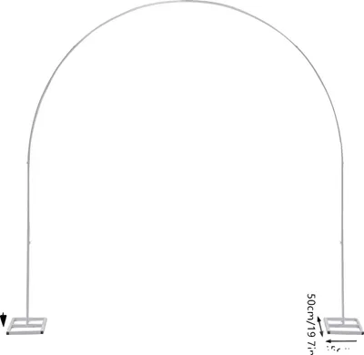 Image de Arche de mariage, support métallique décoratif, pour l'intérieur et l'extérieur, blanc laiteux, L
