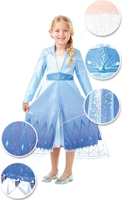 Produktbild von Hochwertiges Elsa Frozen 2™-Kostüm für Mädchen 7 bis 8 Jahre (122 bis 128 cm)