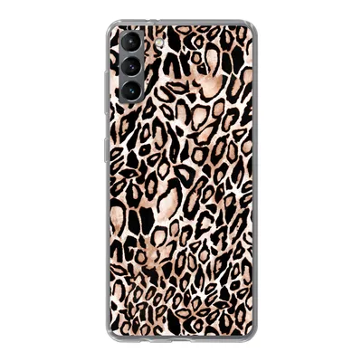 Produktbild von MuchoWow® Handyhülle Schutzhülle Hülle für Samsung Galaxy S21 Plus Panther Druck - Schwarz - Flecken Silikon Softcase Handy Hülle - Handy-Tasche