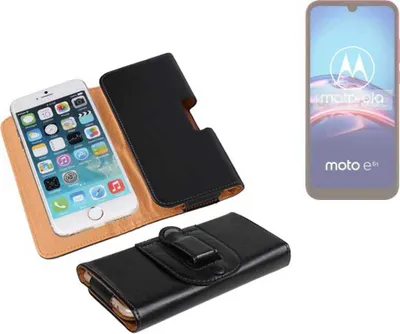 Produktbild von K-S-Trade Schützhülle Handyhülle kompatibel mit Motorola E6s Holster Gürtel Tasche Schutzhülle Handy-Tasche Smartphone Case Seitentasche schwarz