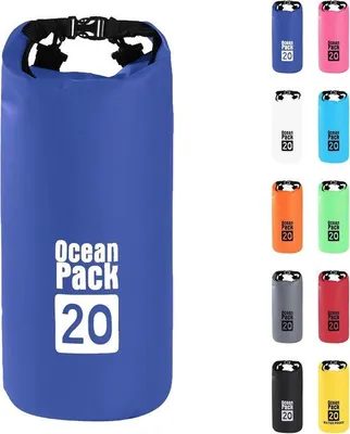 Produktbild von Famanu Dry Bag 20L Blau – Wasserdichte Tasche mit verstellbarem Riemen