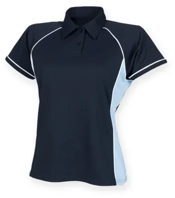 Produktbild von Finden+Hales LV371 | Ladies Piped Performance Damen Poloshirt - Farbe: Navy/Red/White - Größe: S