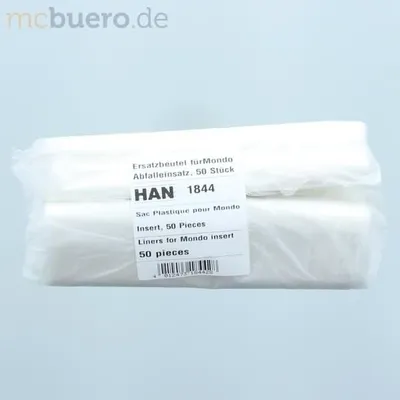 Immagine prodotto di HAN 1844 HAN Müllbeutel MONDO 3,0 l transparent 8,0 µm, 50 St.