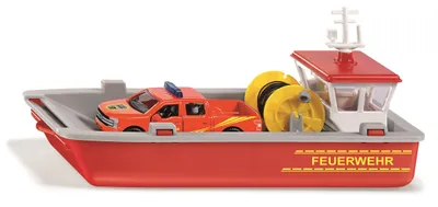 Produktbild von SIKU Super - člun převážející hasičské auto 1:50