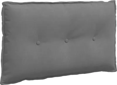 Image de vidaXL Coussin dorsal gris foncé 80 x 50 cm Tissu microfibre