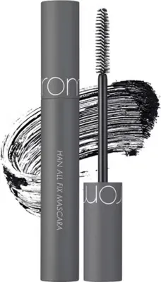 Zdjęcie produktu dla rom&nd Han All Fix Mascara V01. Volume Black 7 g - tusz do rzęs w kolorze czarnym pogrubiający