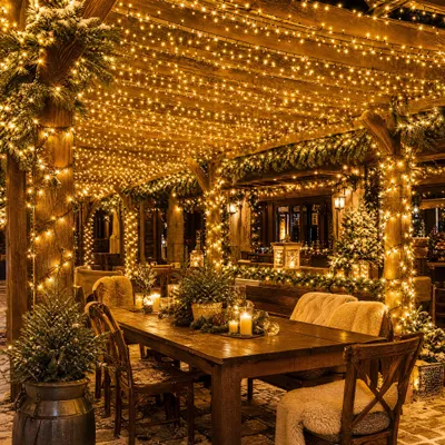 Produktbild von NAIZY Weihnachtsbeleuchtung 80 m 800 LEDs, LED Lichterschnur warmweiß, 8 Modi, LEDs auf grünem Draht