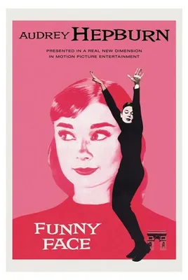 Produktbild von Audrey Hepburn – Pinkfarbener Werbeplakat – 61 x 91,5 cm – Poster