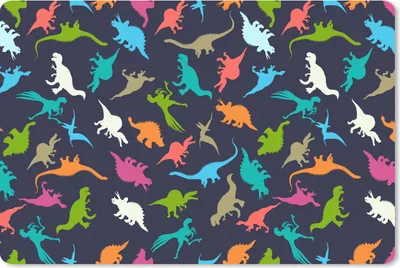 Produktbild von MuchoWow® Mauspad Mousepad Muster - Dino - Farben - Jungen - Kinder - Kind 27x18 cm - Mousepads - Maus Mat - Pad - Mausunterlage - Büroartikel - Desk Matten