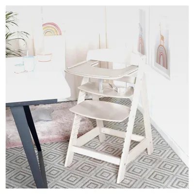 Produktbild von Essbrett aus Holz - Erweiterung und Zubehör für Hochstuhl Sit Up Flex - Kompatibel mit Gurtsystem und Hochstuhlauflagen - Ab 6 Monaten - Stone washed