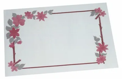 Produktbild von PAPSTAR Tischsets Papier 30x40 cm weiß, "Blumenranke" | Folie (250 Stück)