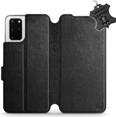Produktbild von Echtleder Handyhülle für Galaxy S20 Plus, Mobiwear Leather, Schwarz