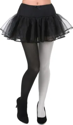 Image de Collants bicolores 40 DEN noir et blanc - M / L