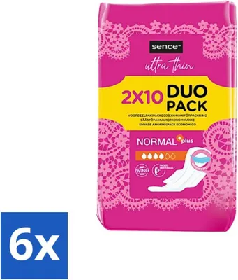 Produktbild von Sence - Normal - Damenbinden - Ohne Flügel - 2 x 10 Damenbinden - Vorteilspack - 6 Stücke
