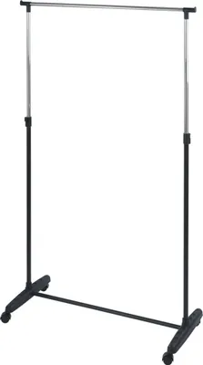 A standalone garment rack on a white background.