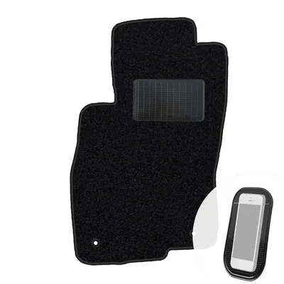 Produktbild von moto-MOLTICO Fahrer Fußmatte Auto Velours Fahrerseite Autoteppiche Schwarz Fahrermatte 1-teilig passend für Fiat Punto 2 1999-2008