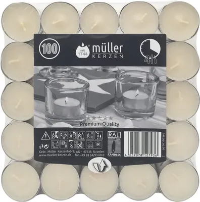 Produktbild von Teelichter - Ø = ca. 4 cm - 100 Stück