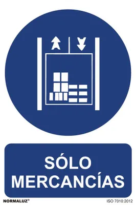 Immagine prodotto di Cartello obbligatorio "Solo per merci" (pvc 0,7 mm) 30x40 cm