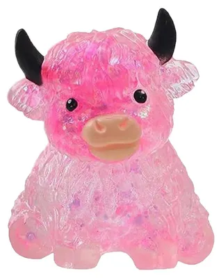 Imagen del producto de Pelota antiestrés con forma de vaca, ideal para la relajación