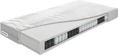 Produktbild von Taschenfederkernmatratze Benab Fyzio Taschenfederkern Matratze 85 x 200 cm H2 hart 19 cm hohe Taschenfederkernmatratzen, PUR, Standard Taschenmatratze, 7 Zonen