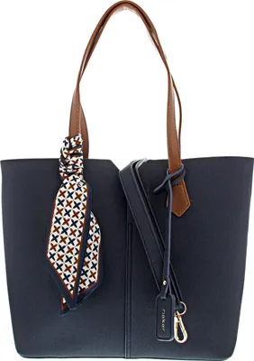 Produktbild von Rieker Damen Shopper Handtasche mit Umhängeriemen und Tuch H1045, Farbe:Blau