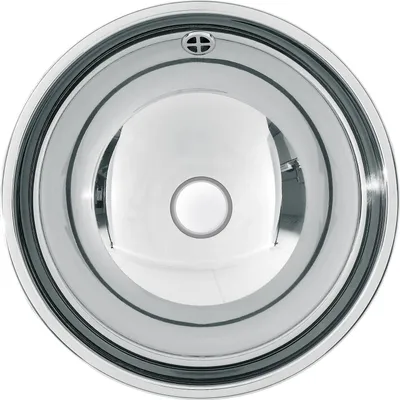 Immagine prodotto di KWC AR lavabo rotondo, RONDO, acciaio inossidabile, 387x155 mm, troppopieno, lucido