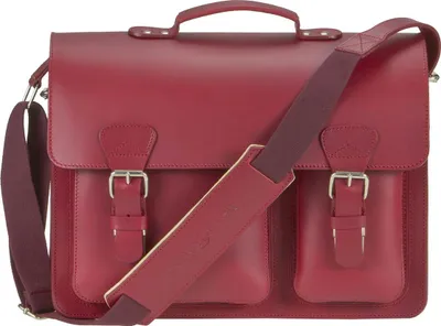 Produktbild von Ruitertassen Lehrertasche Leder 30x40cm Schultasche Aktentasche 2 Fächer rot Damen Büchertasche Arbeitstasche 2337T-15
