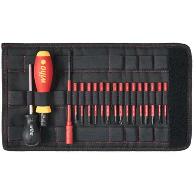 Immagine prodotto di Wiha TorqueVario-S electric 2872 - Cacciavite dinamometrico con set di punte - isolato - 0,8 - 5 N-m - in astuccio pieghevole (36791)
