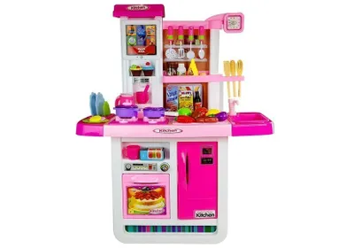 Produktbild von LEAN Toys 7525 Kinderküche mit Wasser und Geräuschen, rosa