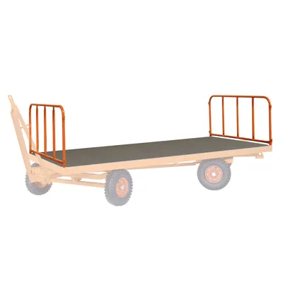 Produktbild von VARIOfit 2 Stahlrohrwände 750mm hoch, herausnehmbar für Industrieanhänger 2500x1250mm