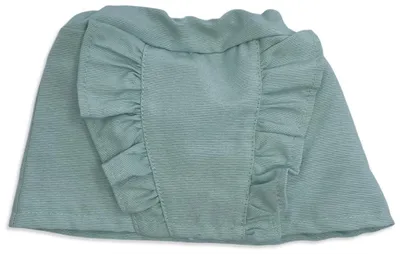 Productafbeelding van Asi Puppenrok - kort rokje met kantrand, kleur: mintgroen, voor poppen