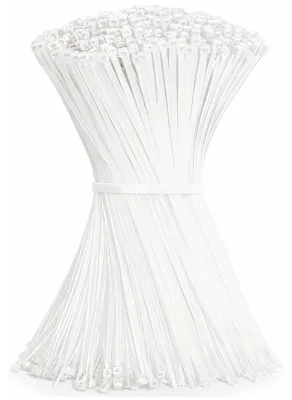Produktbild von Qost Kabelbinder 275 x 4,35 mm Weiß – 100 Stück – starke Nylon Kabelbinder für Kabelmanagement, Haushalt, Werkstatt und Industrie