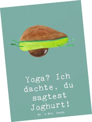 Produktbild von Mr. & Mrs. Panda Postkarte Yoga Humor - Meeresbrise - Geschenk, Teamsport, Grußkarte, bildkarte, Fitness, Meditation, Sportart, Entspannung, Ansichtskarten, Postkarten