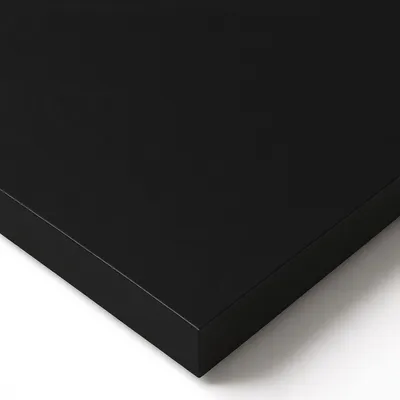 Produktbild von POKAR Tischplatte 100x60 cm 25 mm stark als Schreibtischplatte oder Esstischplatte, Schwarz