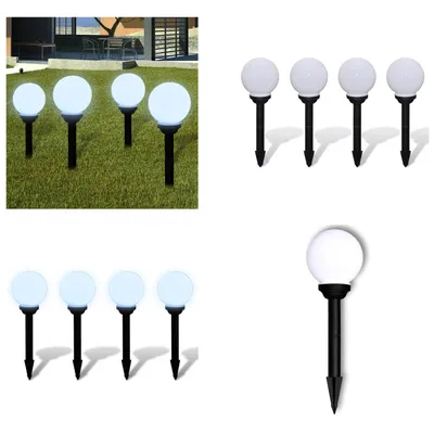 Obrázok produktu pre vidaXL Cestné svetlá 4 ks LED 15 cm so zemným hrotom - Záhradná lampa - Záhradné lampy - Vonkajšie osvetlenie - Vonkajšie osvetlenie