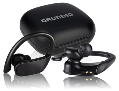 Produktbild von Grundig Kabellose Bluetooth-Kopfhörer True Wireless Sport-Kopfhörer - Bis zu 30 Std. Spielzeit - USB-C Schnellladung - Bequemer Sitz